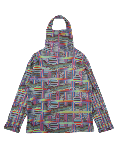 BORDER L/S WAFFLE HEAD STRAP THERMAL RAINBOW