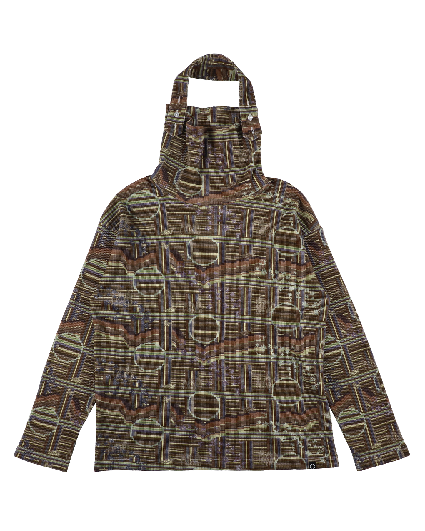 BORDER L/S WAFFLE HEAD STRAP THERMAL SEPIA