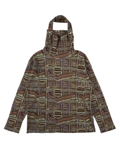 BORDER L/S WAFFLE HEAD STRAP THERMAL SEPIA