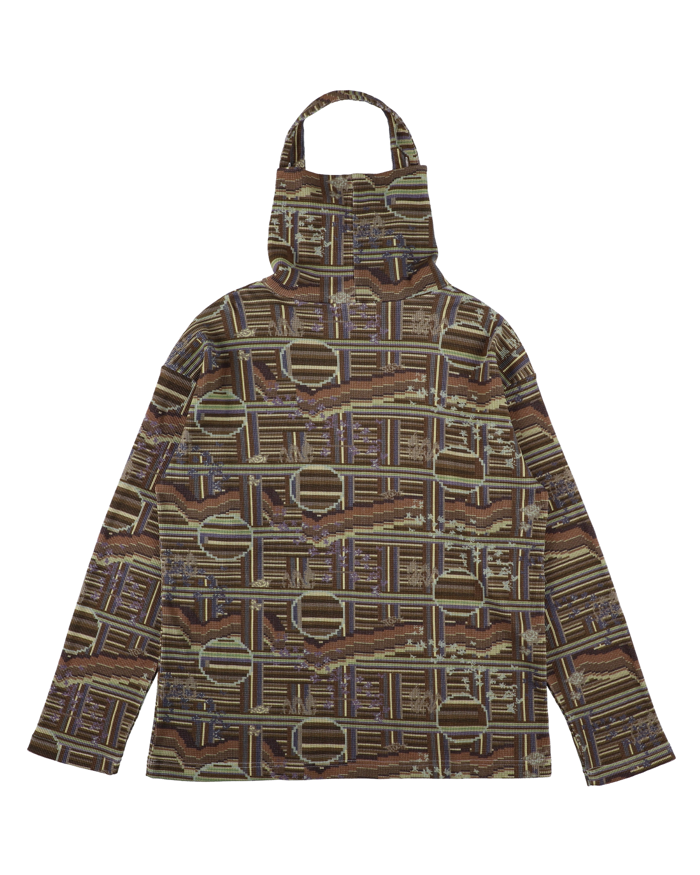 BORDER L/S WAFFLE HEAD STRAP THERMAL SEPIA