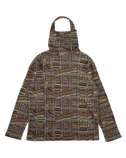 BORDER L/S WAFFLE HEAD STRAP THERMAL SEPIA
