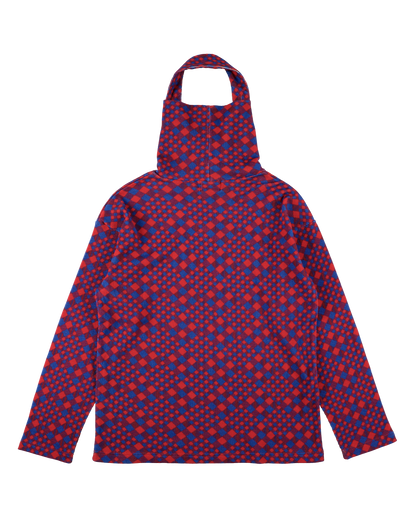 GINGHAM L/S WAFFLE HEAD STRAP THERMAL RED BLUE