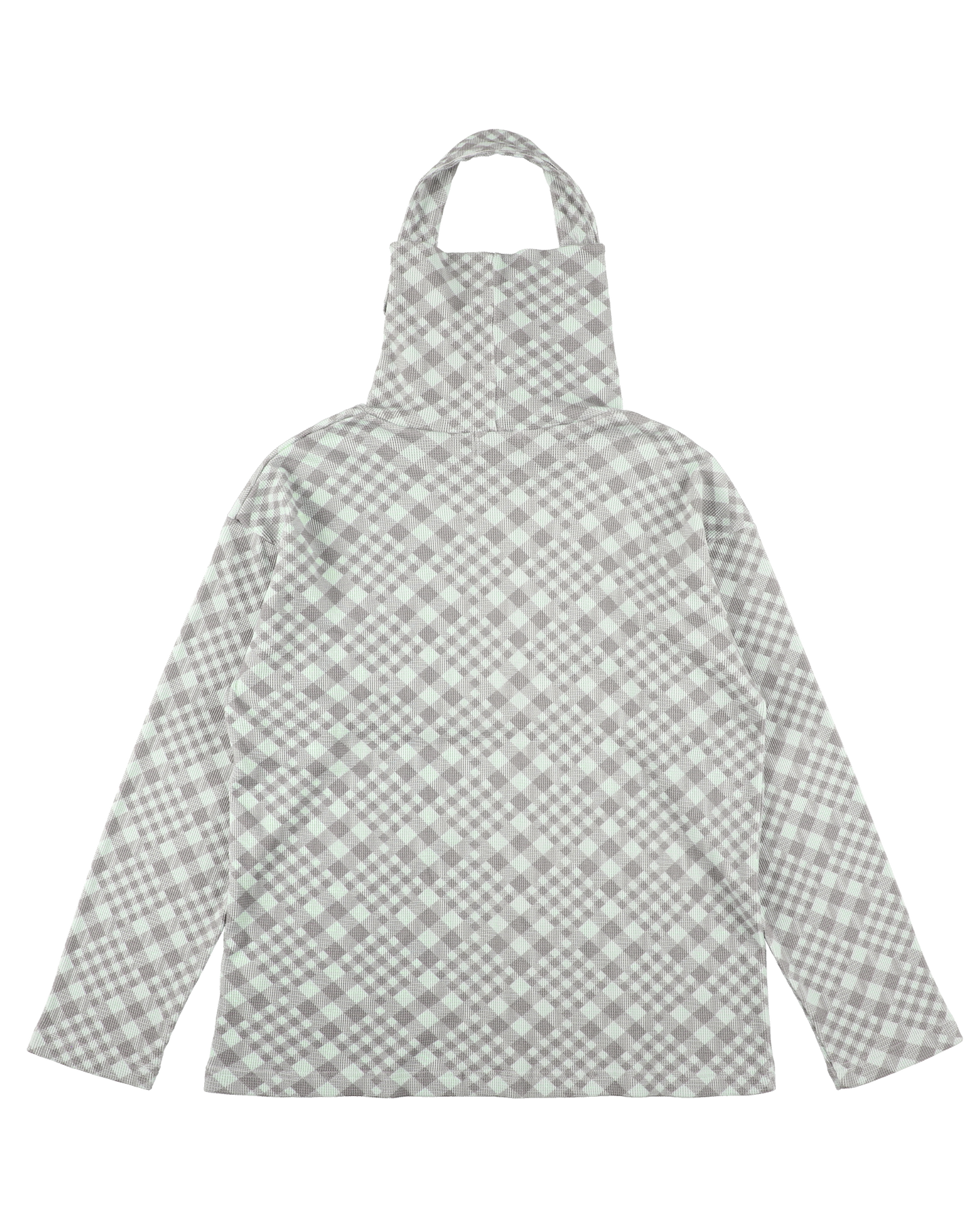 GINGHAM L/S WAFFLE HEAD STRAP THERMAL SKY BLUE