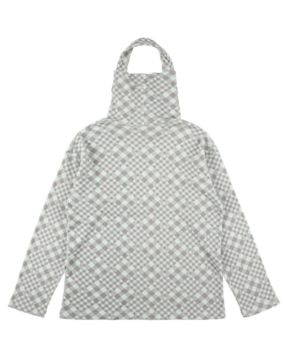 GINGHAM L/S WAFFLE HEAD STRAP THERMAL SKY BLUE