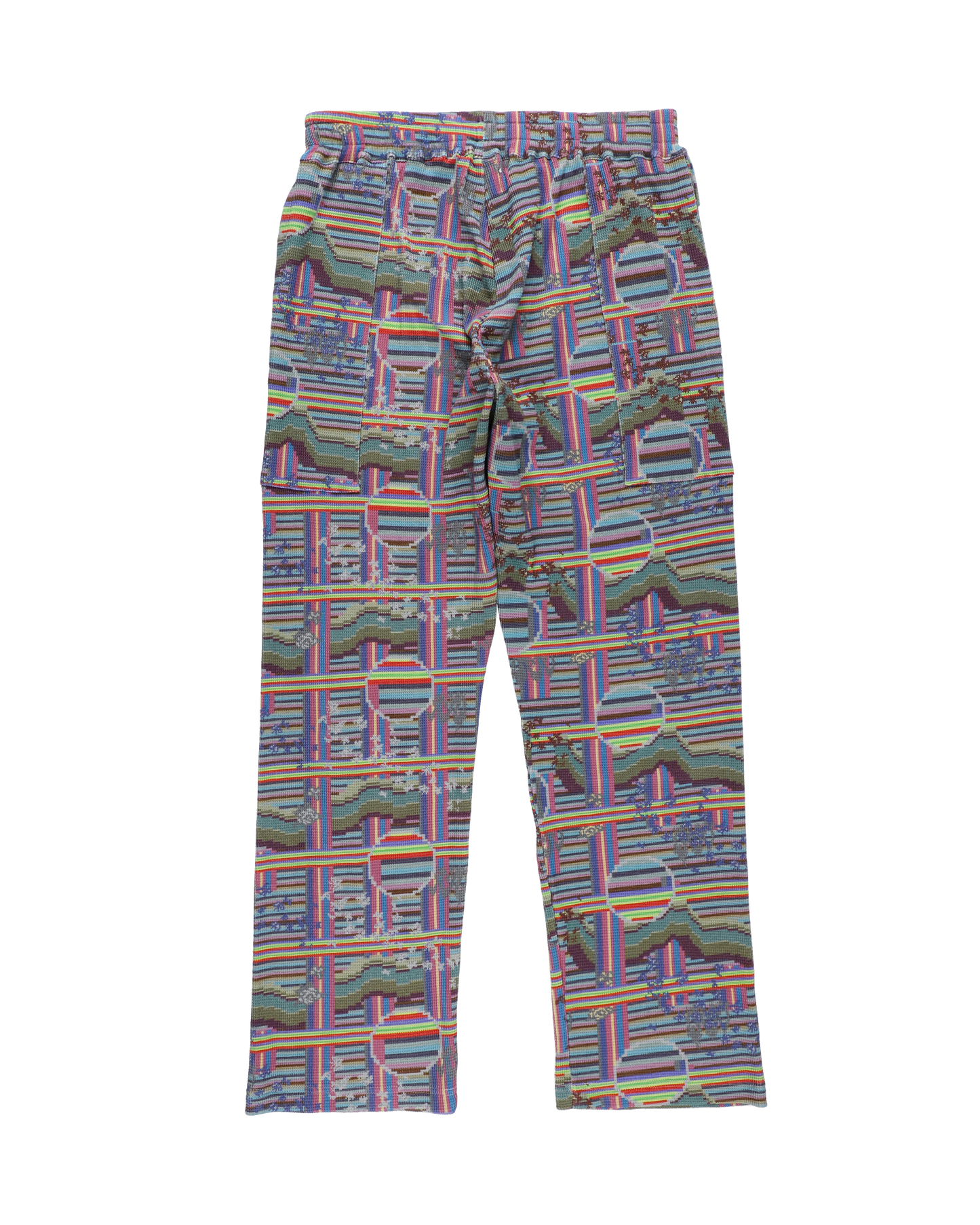BORDER WAFFLE PANTS RAINBOW