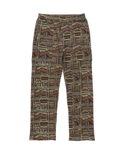 BORDER WAFFLE PANTS SEPIA