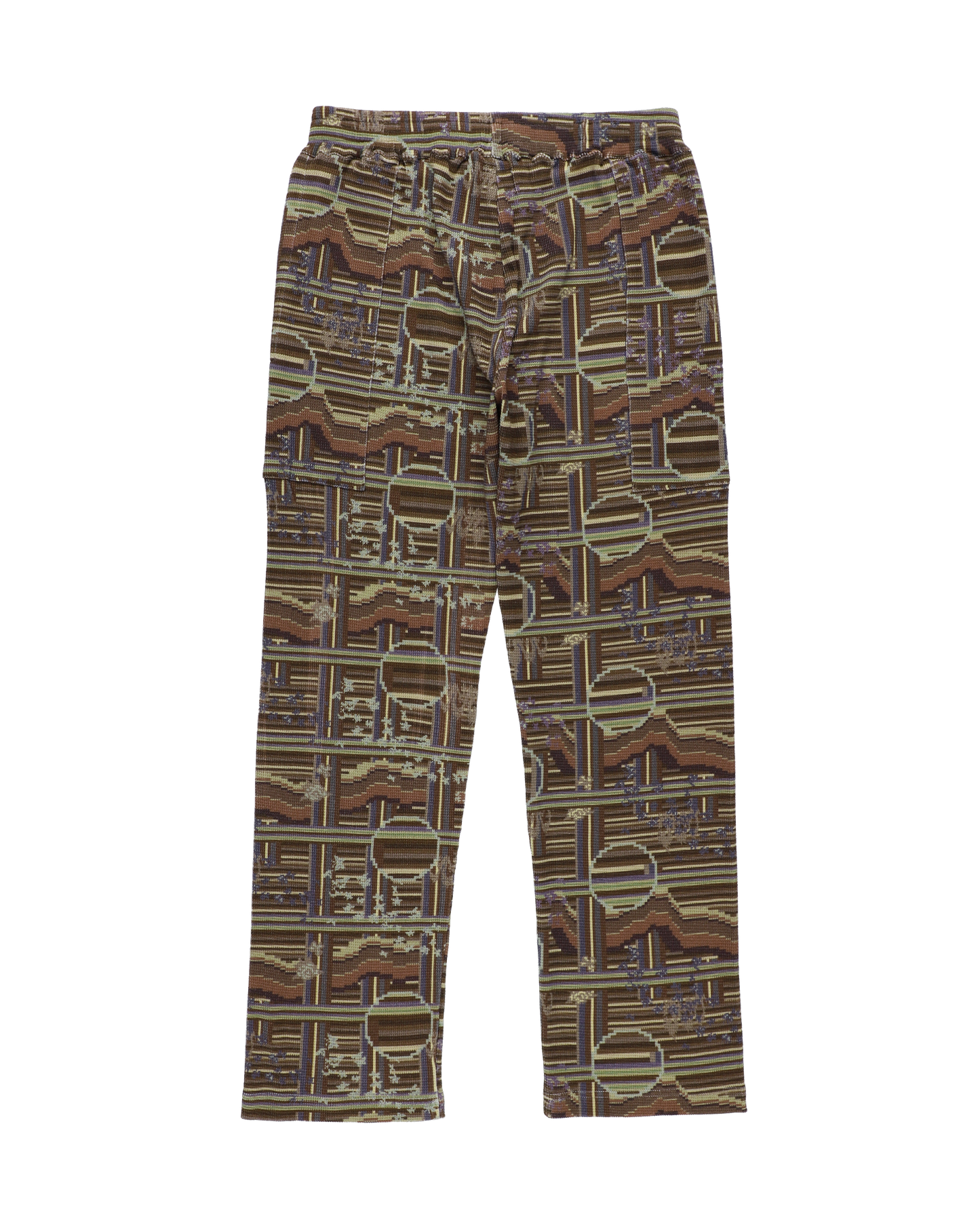 BORDER WAFFLE PANTS SEPIA