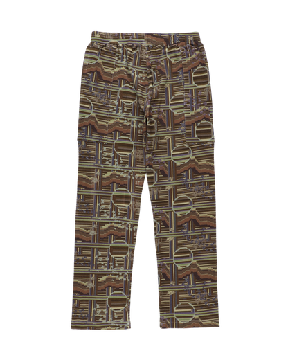 BORDER WAFFLE PANTS SEPIA