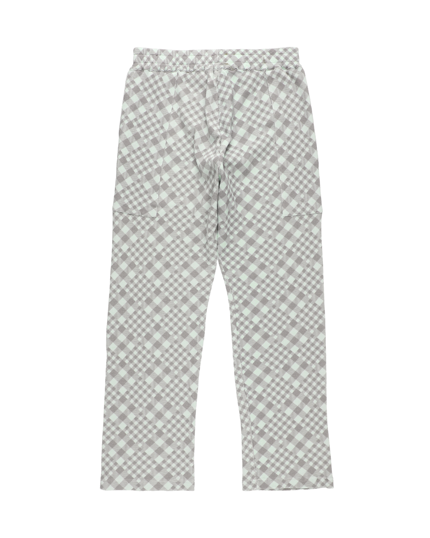 GINGHAM WAFFLE PANTS SKY GREY