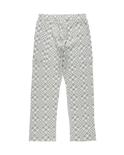 GINGHAM WAFFLE PANTS SKY GREY