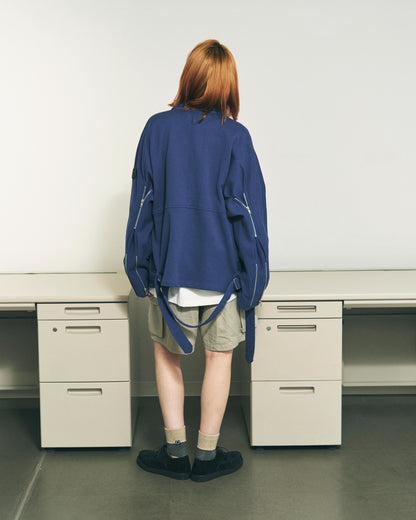 FRENCH TERRY ZIP RUN JACKET BLACK