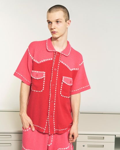 SUMMER PG1 WESTERN SHIRT RED x PINK