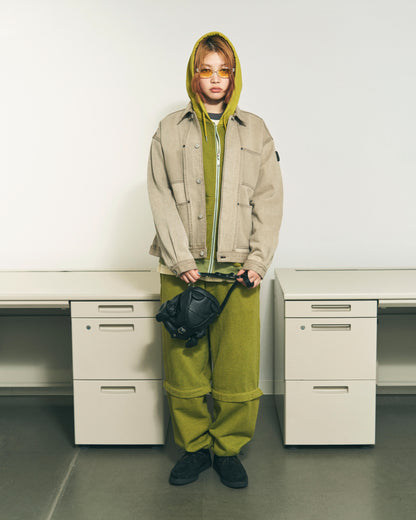 DENIM RIVET CHORE JACKET BEIGE