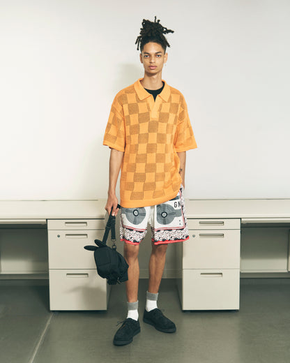 CHECKER WEB SKIPPER POLO ORANGE