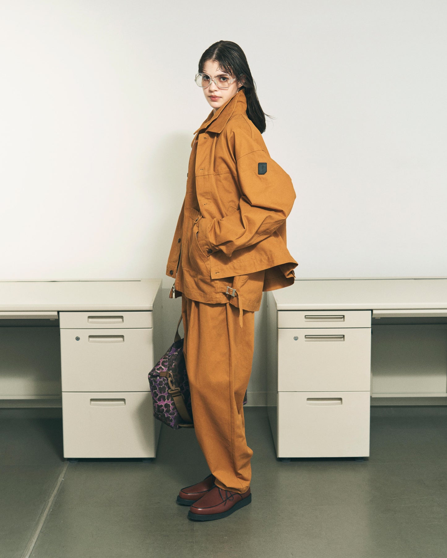 TWILL DOUBLE JACKET LIGHT BROWN