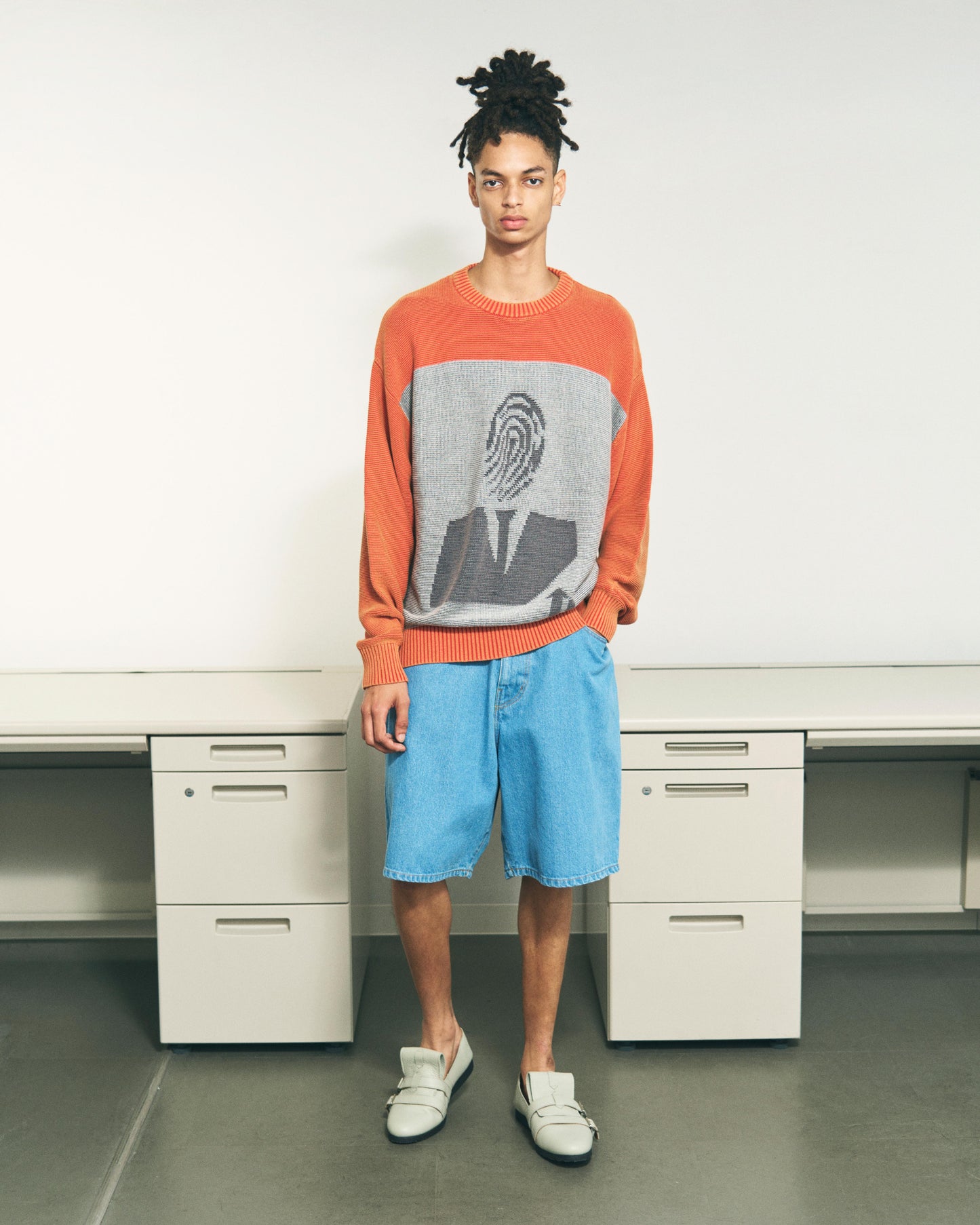 AGENT KNIT SWEATER WASHED OLD RED