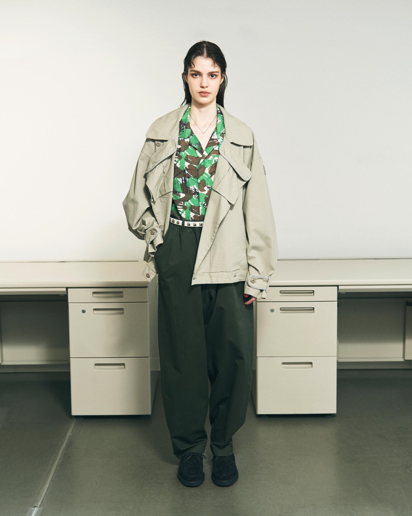 RIPSTOP TWIN SHORT COAT GREY