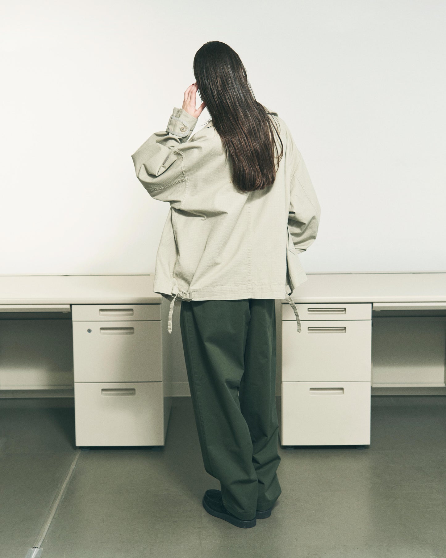 RIPSTOP TWIN SHORT COAT GREY