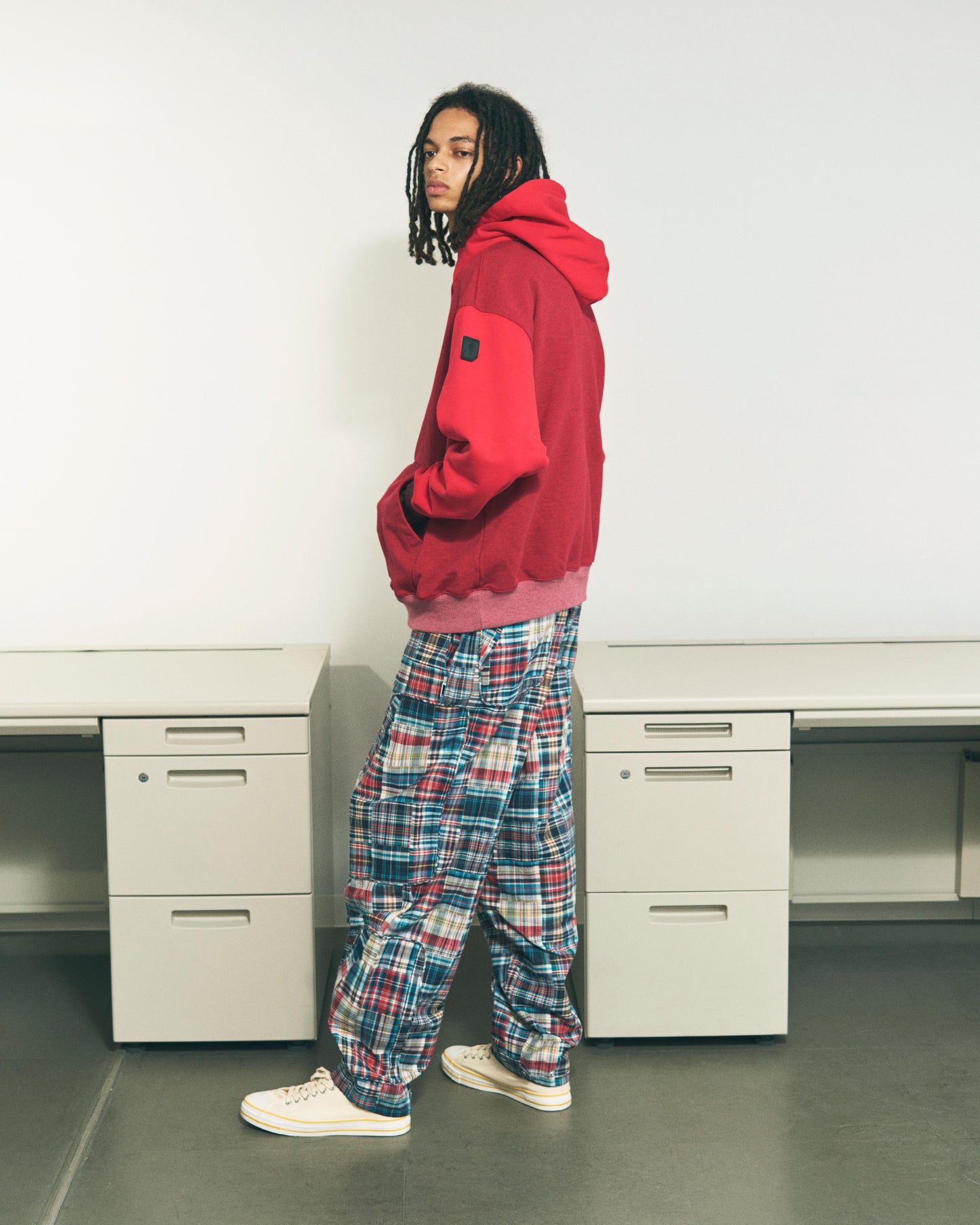 HOODIE DYED HEATHER LIME GREEN