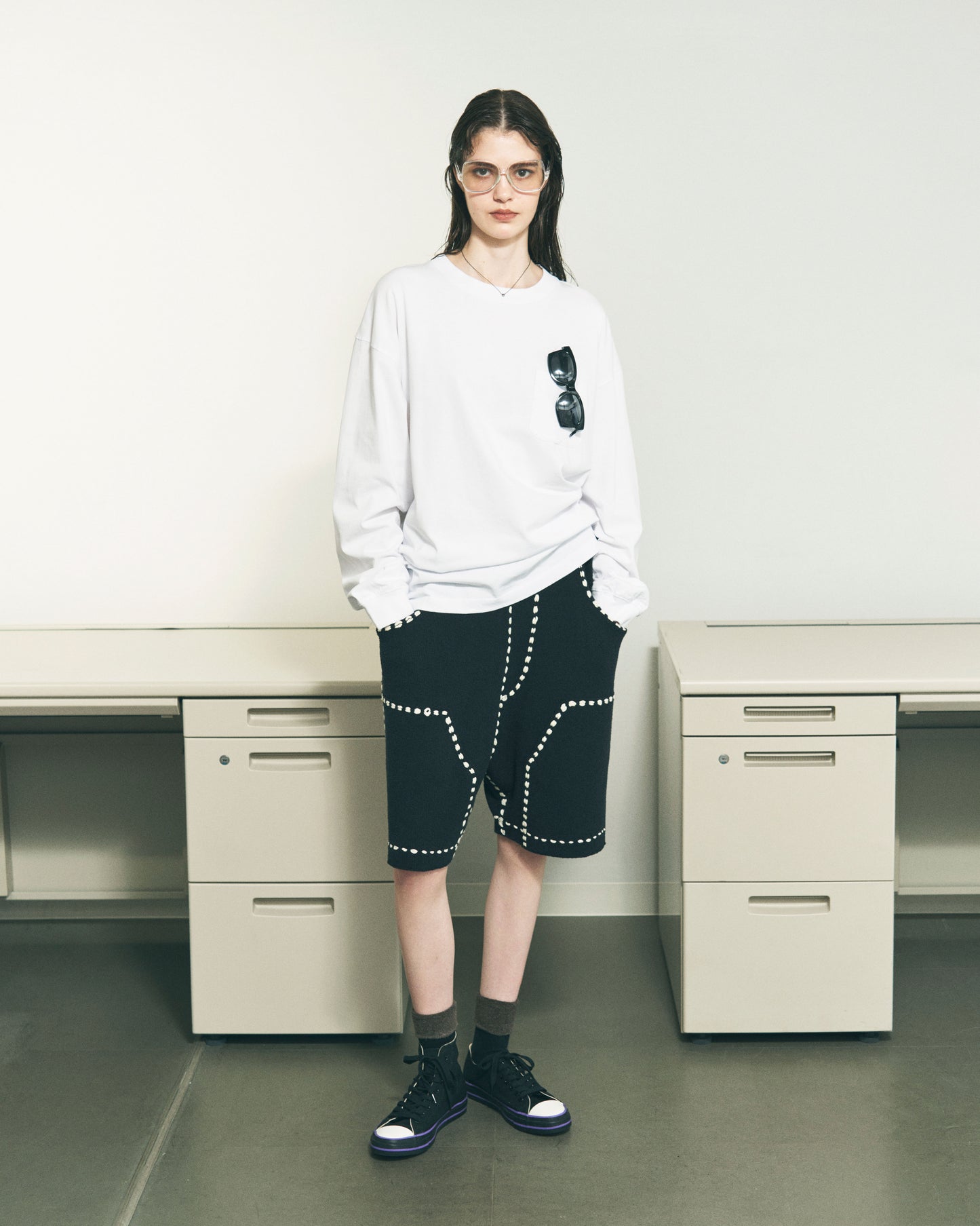 SUMMER PG1 DOUBLE KNEE SHORTS BLACK