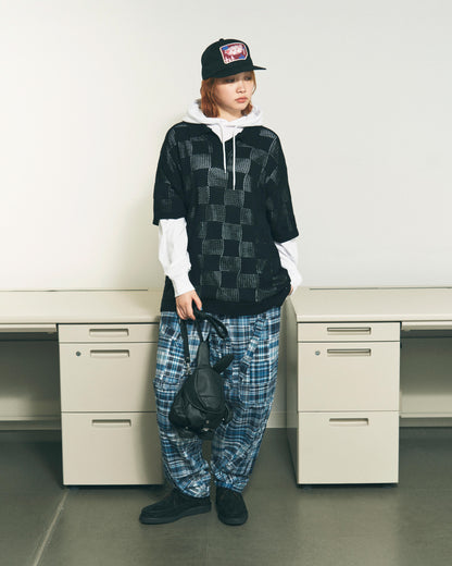 CHECKER WEB SKIPPER POLO BLACK