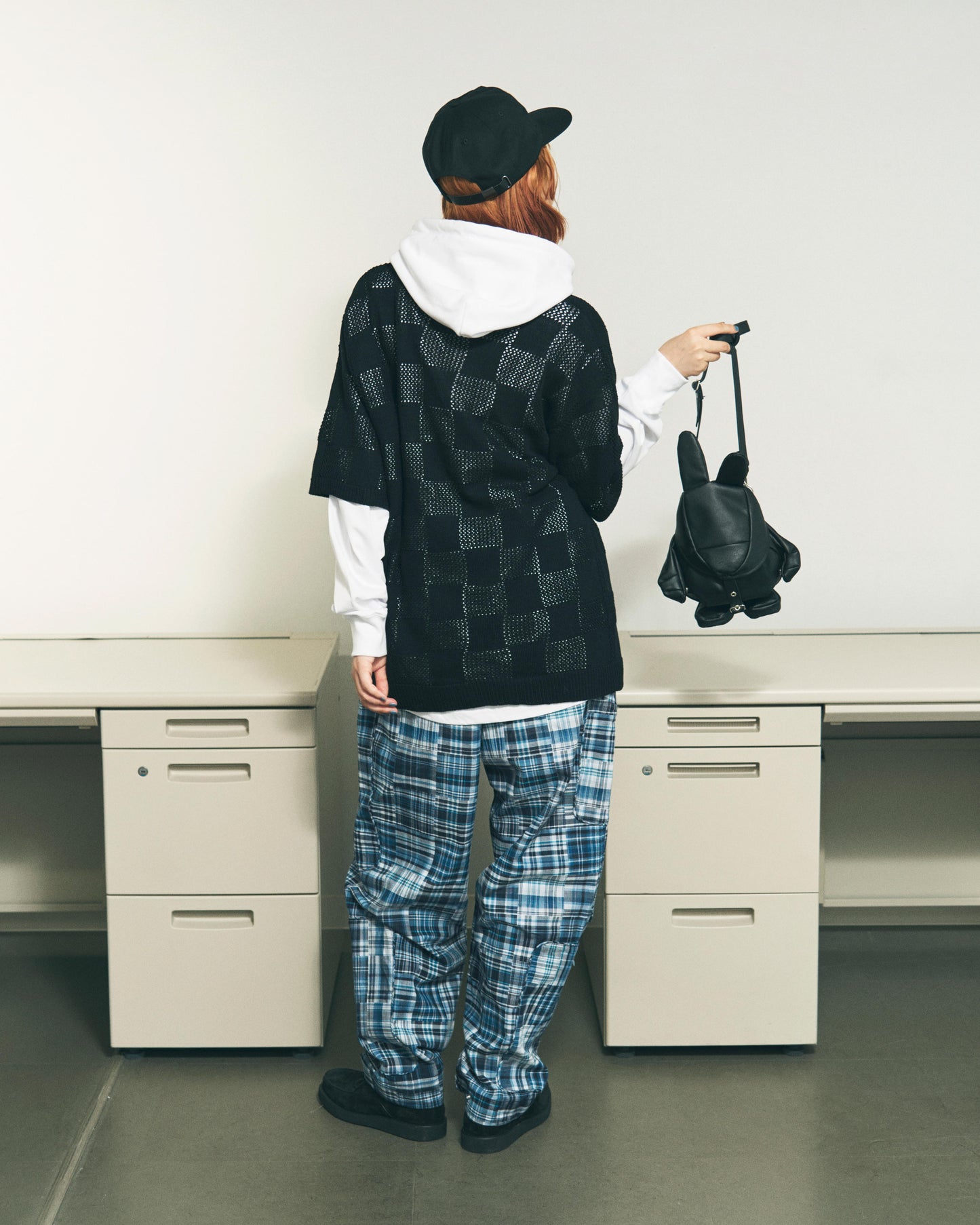 CHECKER WEB SKIPPER POLO BLACK