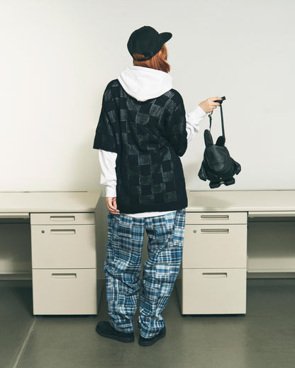 CHECKER WEB SKIPPER POLO BLACK