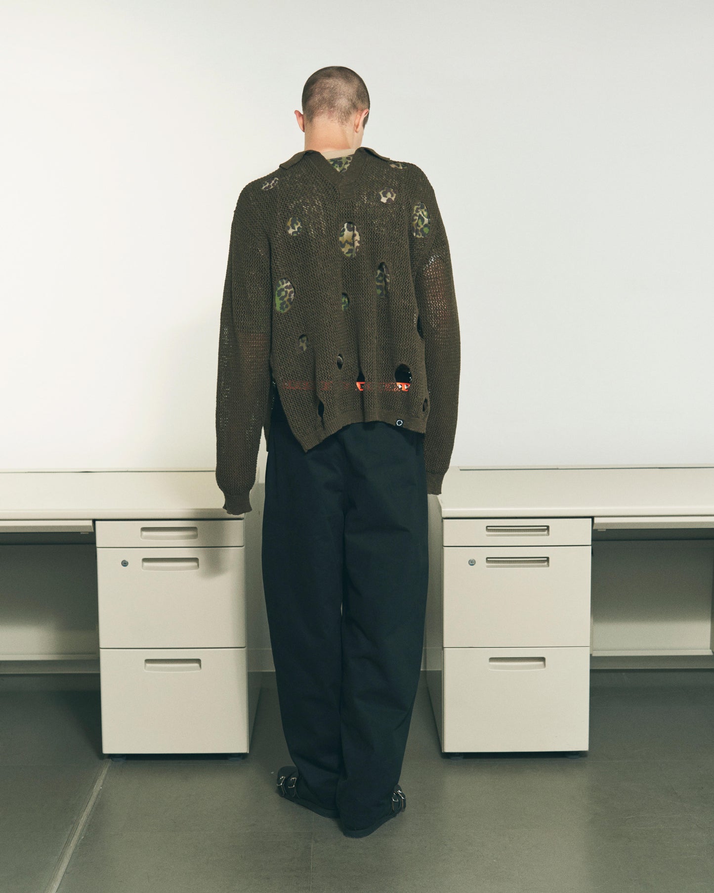 HOLE KNIT SKIPPER OLIVE DRAB