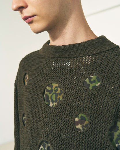 HOLE KNIT SKIPPER OLIVE DRAB