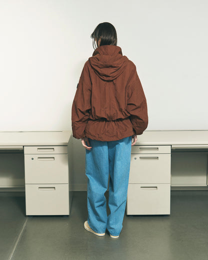 CRUSHED NYLON FULL PACK JACKET GREY