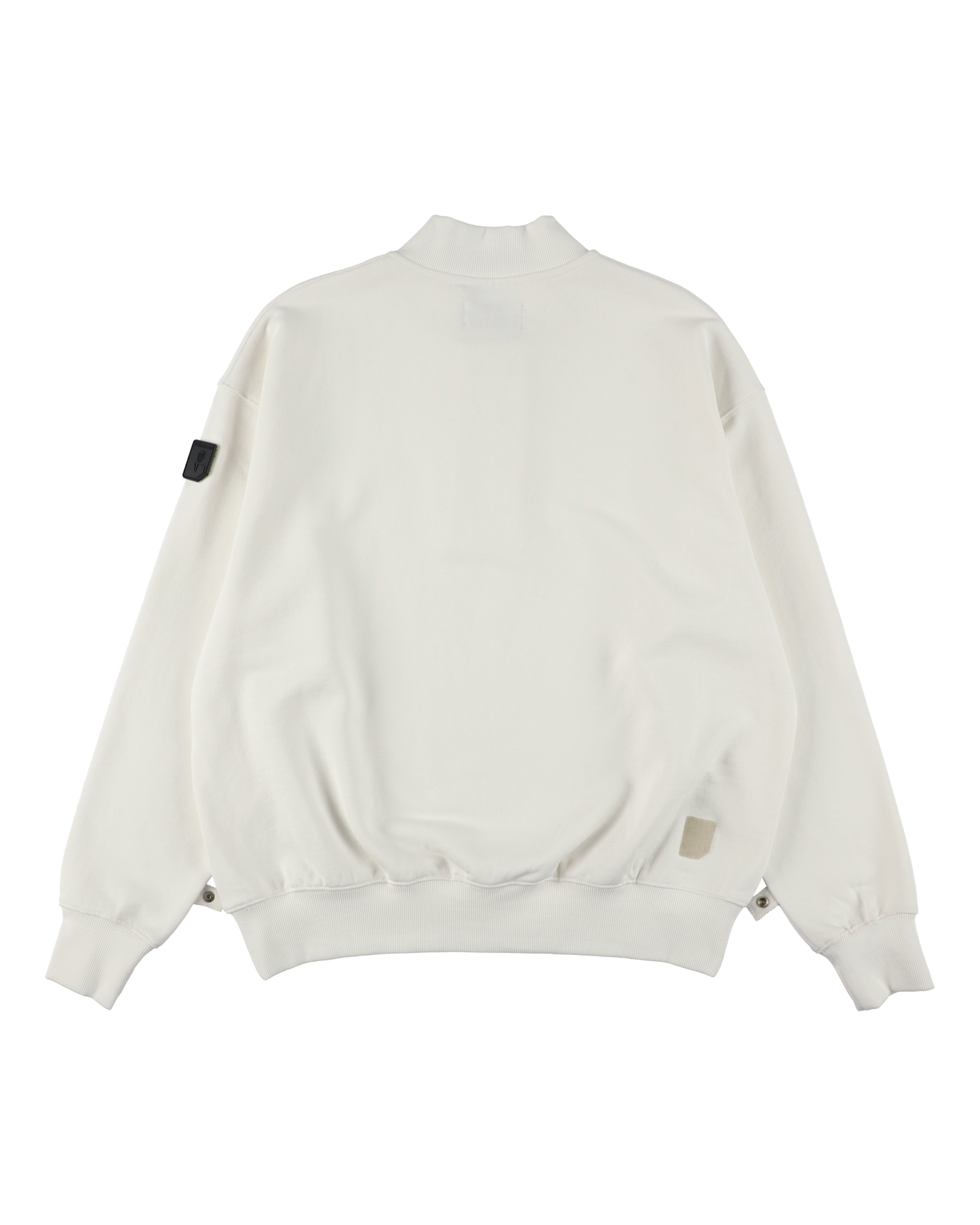 DOUBLE HENLEY STONE SNAP SWEATSHIRT WHITE