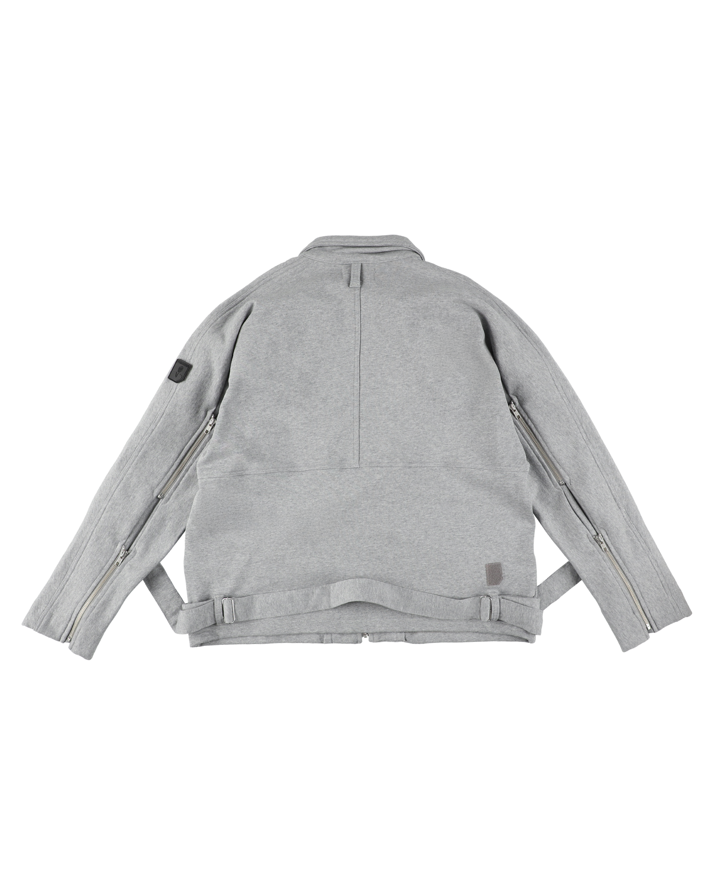 FRENCH TERRY ZIP RUN JACKET HEATHER GREY