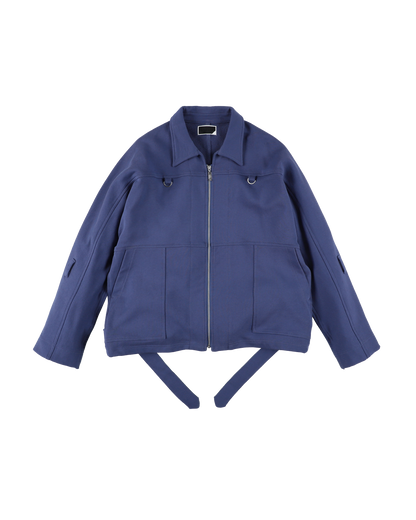FRENCH TERRY ZIP RUN JACKET NAVY