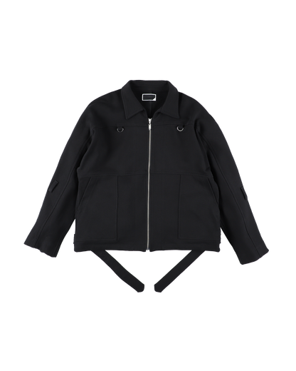 FRENCH TERRY ZIP RUN JACKET BLACK