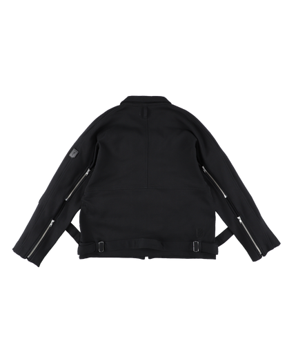 FRENCH TERRY ZIP RUN JACKET BLACK