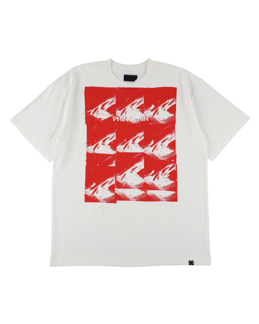 TOUCH T-SHIRT WHITE x RED
