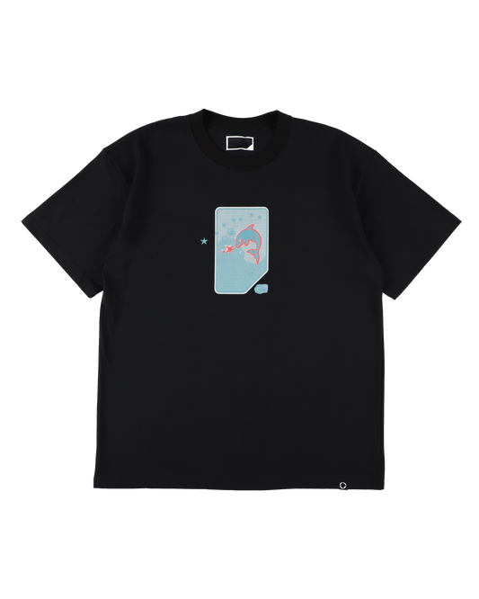 ME & MY DOLPHIN T-SHIRT BLACK