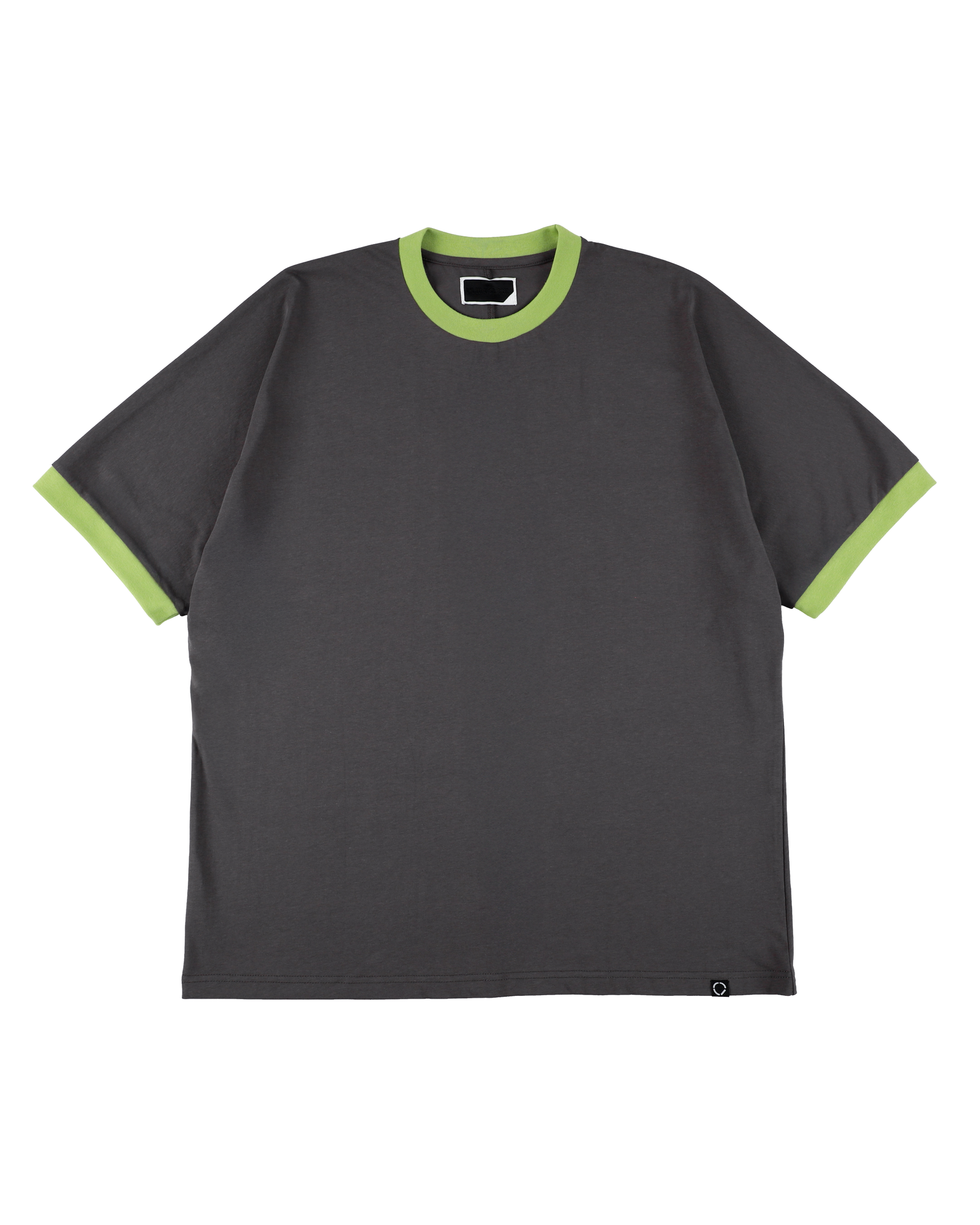 MONO SEAM RINGER T-SHIRT CHARCOAL x PISTACHIO – PHINGERIN