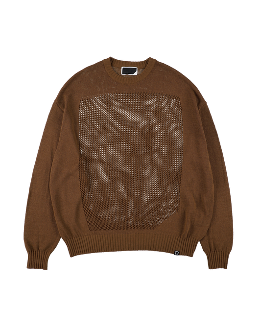 WINDOW WEB SWEATER BROWN