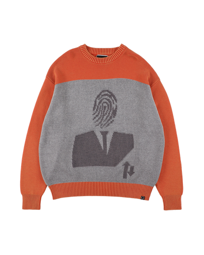 AGENT KNIT SWEATER WASHED OLD RED