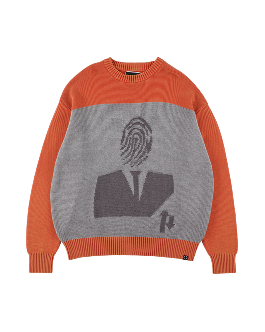 AGENT KNIT SWEATER WASHED OLD RED