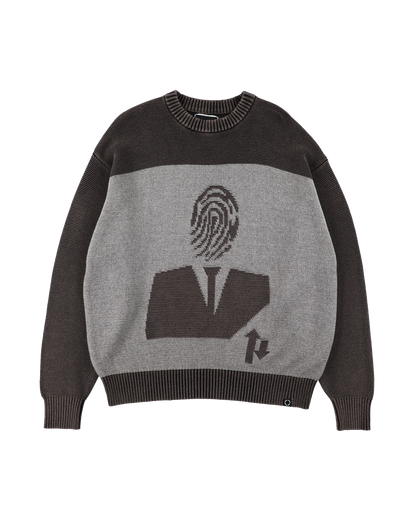 AGENT KNIT SWEATER WASHED OLD BLACK