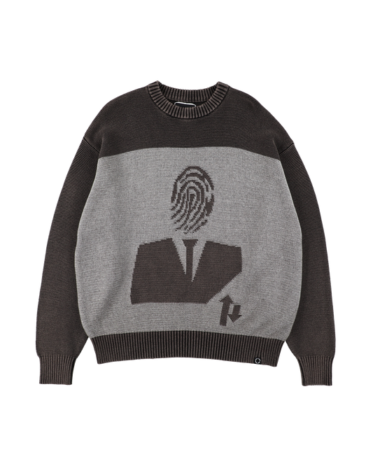 AGENT KNIT SWEATER WASHED OLD BLACK