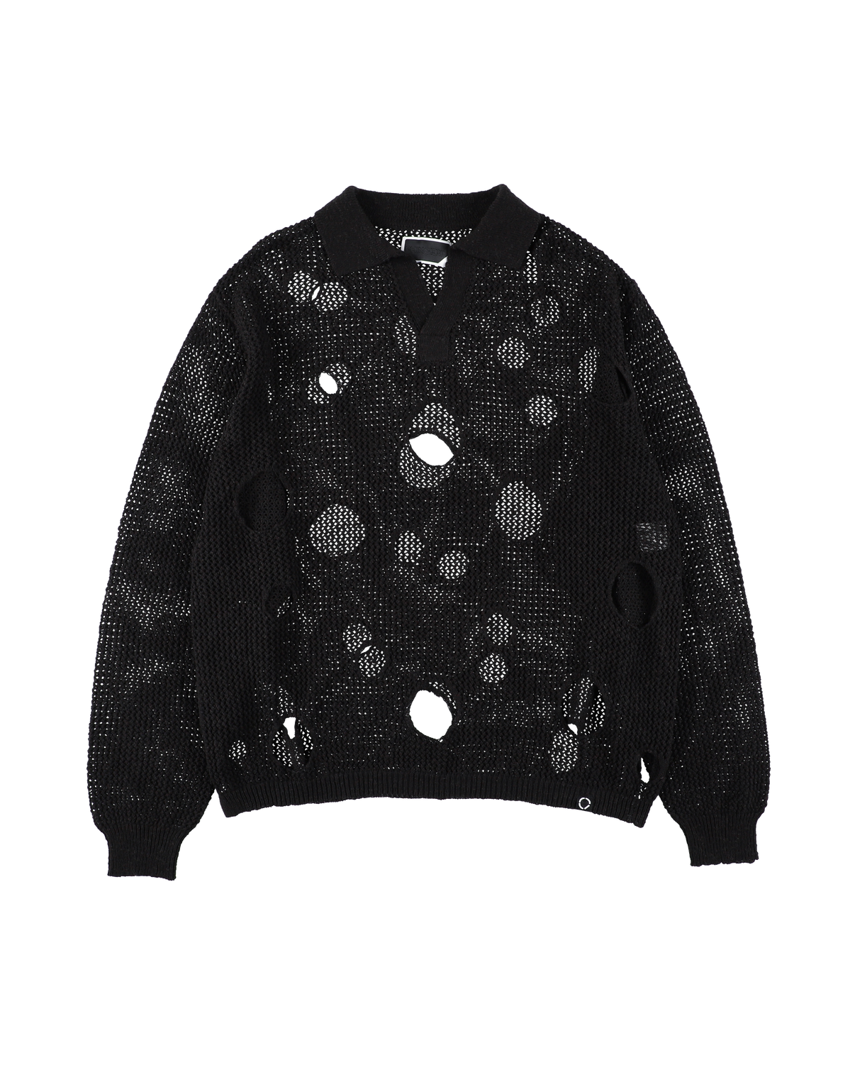 HOLE KNIT SKIPPER BLACK – PHINGERIN