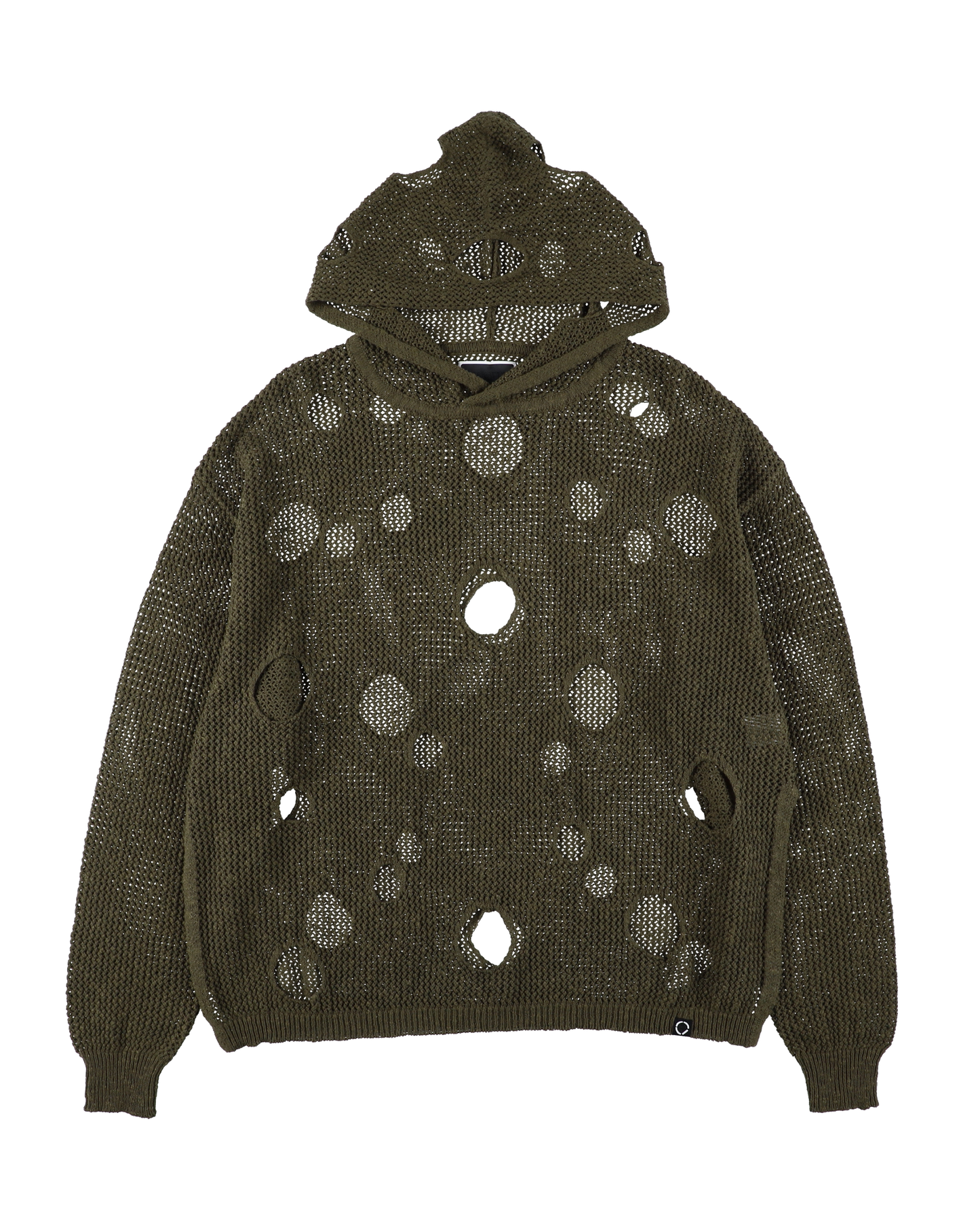 HOLE KNIT HOODIE OLIVE DRAB