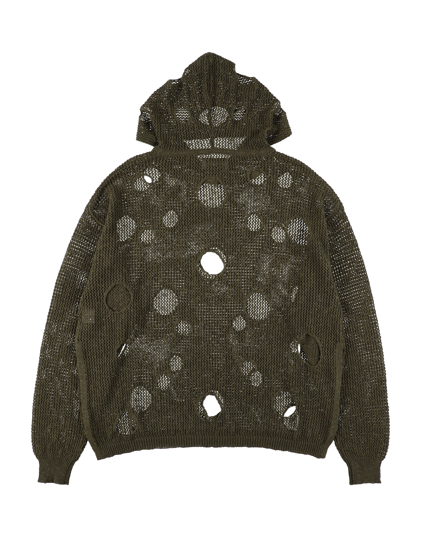HOLE KNIT HOODIE OLIVE DRAB