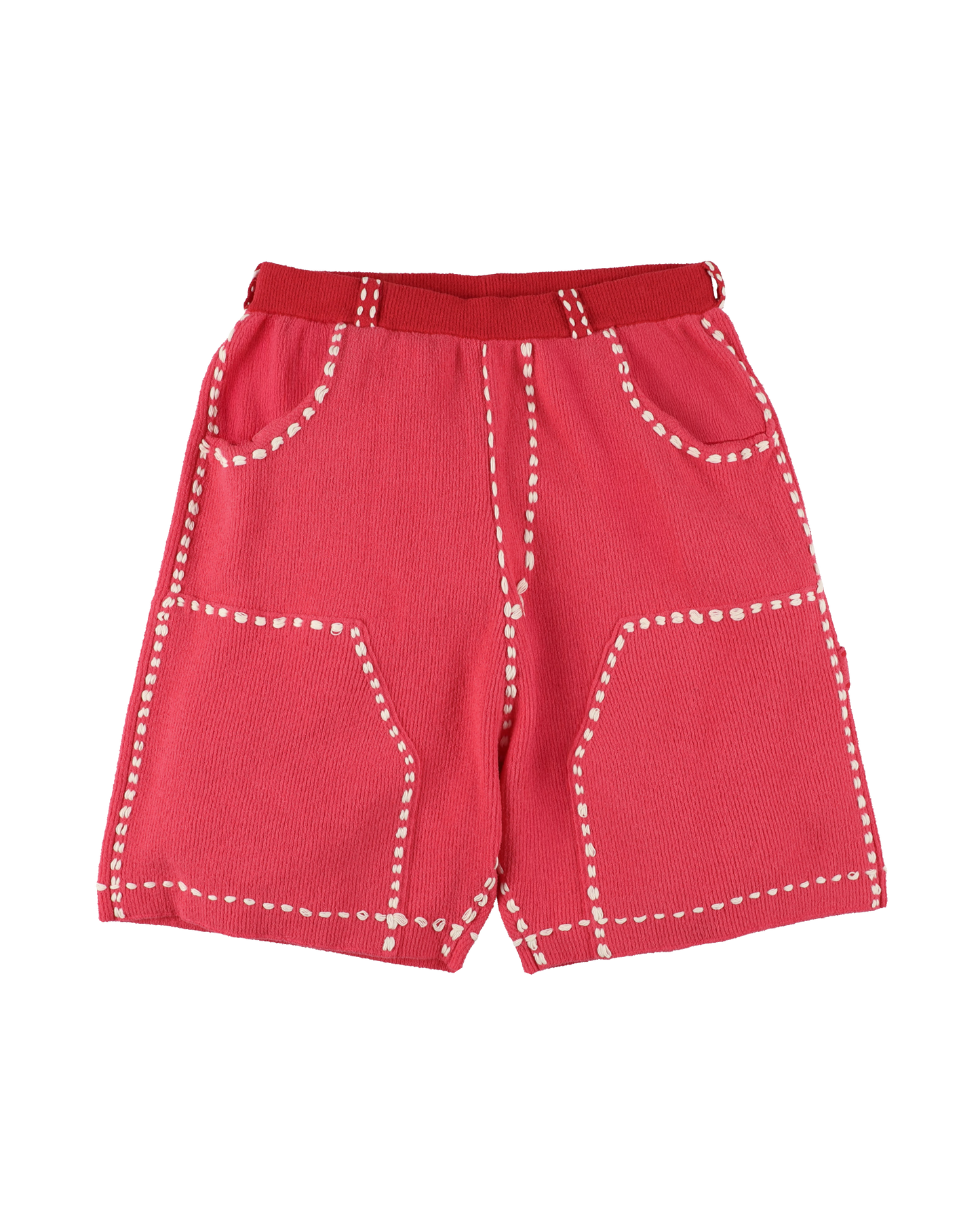 SUMMER PG1 DOUBLE KNEE SHORTS RED x PINK