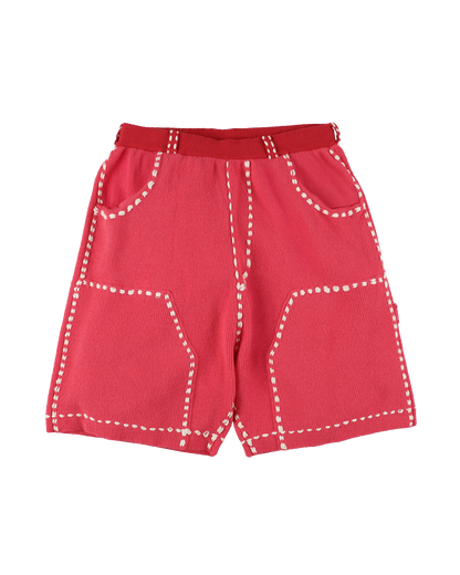 SUMMER PG1 DOUBLE KNEE SHORTS RED x PINK