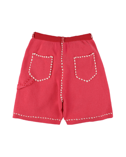 SUMMER PG1 DOUBLE KNEE SHORTS RED x PINK