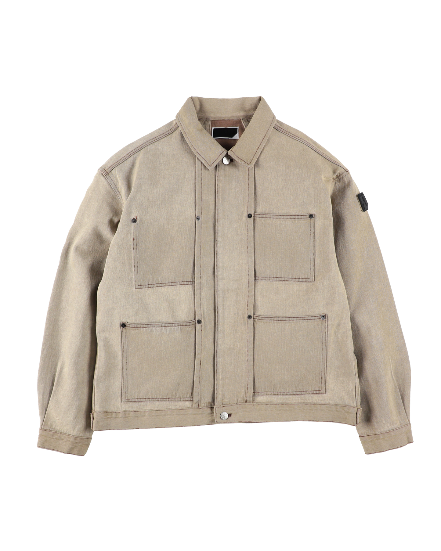 DENIM RIVET CHORE JACKET BEIGE